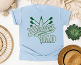 Wolves Rowing Dad graphic tee in Chambray