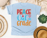 Peace Out 3rd Grade Orange graphic tee in Chambray