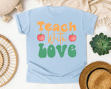 Teach With Love graphic tee in Chambray