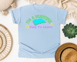 It's A Beautiful Day To Learn graphic tee in Chambray