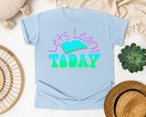 Let's Learn Today graphic tee in Chambray