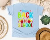 Welcome Back To School graphic tee in Chambray