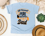 100 Percent Pure Super Dad White 2 graphic tee in Chambray