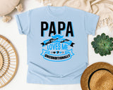 Papa The Only Man Who Loves Me Unconditionally White 2 graphic tee in Chambray