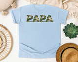 Papa Camo graphic tee in Chambray
