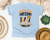 This Is What An Awesome Dad Looks Like Black graphic tee in Chambray