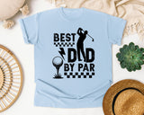 Best Dad By Par White graphic tee in Chambray