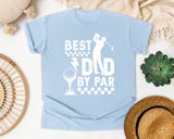 Best Dad By Par White 2 graphic tee in Chambray