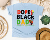 Dope Black Dad White 2 graphic tee in Chambray