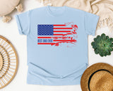 Best Dad Ever Red graphic tee in Chambray