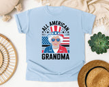 All American Grandma Grey graphic tee in Chambray