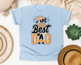 For The Best Dad Grey graphic tee in Chambray