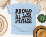 Proud Black Father White 2 graphic tee in Chambray