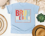 Bruh We Back Teachers Graphic Tee graphic tee in Chambray