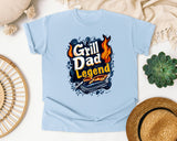 Grill Dad Legend Black 2 graphic tee in Chambray