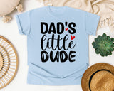 Dad's Little Dude graphic tee in Chambray
