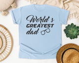 World's Greatest Dad Grey graphic tee in Chambray