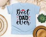 Best Dad Ever White 2 graphic tee in Chambray
