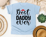 Best Daddy Ever White graphic tee in Chambray