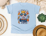 King Of The Grill Master Of Dad Jokes Grey 2 graphic tee in Chambray