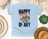 Happy 4th Of July White 3 graphic tee in Chambray