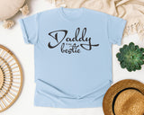Daddy Is My Bestie Grey graphic tee in Chambray