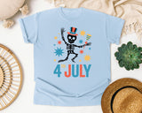 4th July Grey 2 graphic tee in Chambray