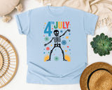 4th July Grey 3 graphic tee in Chambray