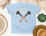 Lumberjack Dad graphic tee in Chambray