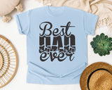 Best Dad Ever White 4 graphic tee in Chambray