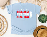 The Father The Legend The Veteran graphic tee in Chambray