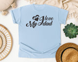 I Love My Dad Grey 2 graphic tee in Chambray