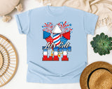 Let's Get Lit graphic tee in Chambray
