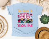 The Back To School Tour graphic tee in Chambray
