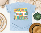 Dads With Beards Are Better White 2 graphic tee in Chambray