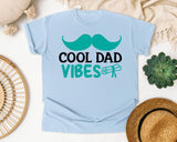 Cool Dad Vibes graphic tee in Chambray