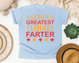 World's Greatest Father Farter Red graphic tee in Chambray