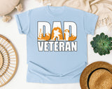 Dad Veteran graphic tee in Chambray