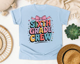 Sixth Grade Crew graphic tee in Chambray