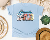 Farmer Dad Grey 2 graphic tee in Chambray