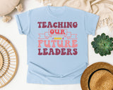 Teaching Our Future Leaders graphic tee in Chambray