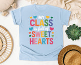My Class Is Full Of Sweethearts graphic tee in Chambray