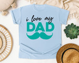 I Love My Dad Grey graphic tee in Chambray