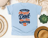 World's Okayest Dad Top Tier Snack Provider Black graphic tee in Chambray