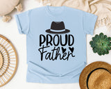 Proud Father Black graphic tee in Chambray