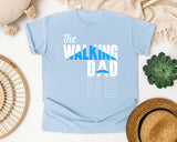 The Walking Dad White graphic tee in Chambray