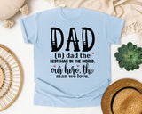 Dad The Best Man In The World graphic tee in Chambray