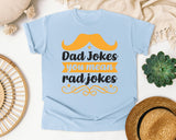 Dad Jokes You Mean Rad Jokes White 2 graphic tee in Chambray