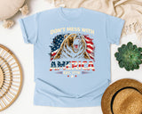 Don't Mess With America Est 1776 graphic tee in Chambray