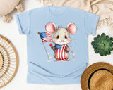 Mouse In Flag Outfit graphic tee in Chambray